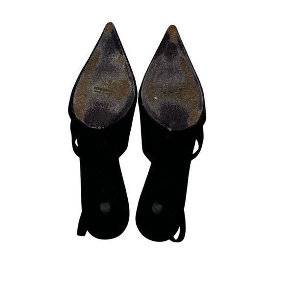 Lindsay Perry Suede Kitten Heels With Pink Rhinestone Stars Women's 36 1/2 US 6 - Picture 6 of 7